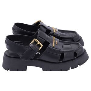 Alexander Wang Carter Cage Sandals in Black Leather